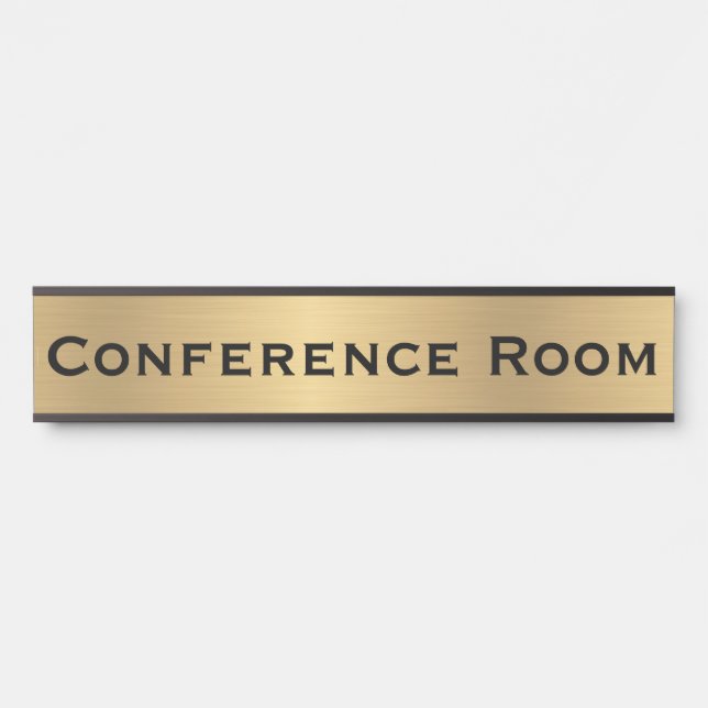 Conference Room Faux Gold Office Door Sign (Front)