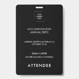 Conference Schedule Access Identity Design ID Badge