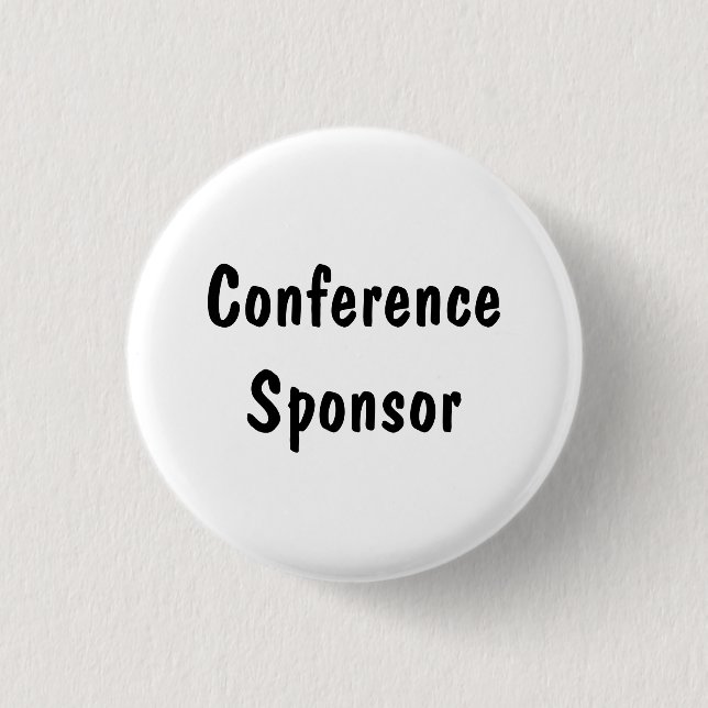 Conference Sponsor 3 Cm Round Badge (Front)