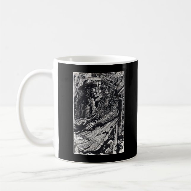"Confess!", india ink drawing Coffee Mug (Left)
