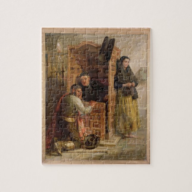 Confession, 1862 (oil on canvas) jigsaw puzzle (Vertical)