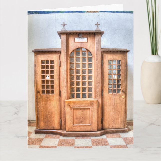 Confessional Box Salzburg Card (Front)