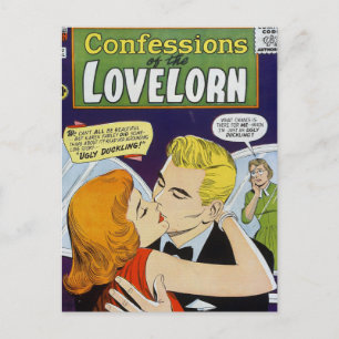 Confessions of the Lovelorn Comic Book Postcard