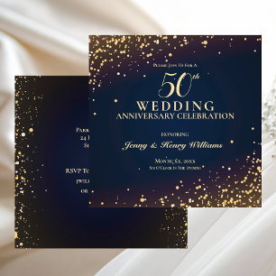 Confetti 50th Wedding Anniversary Party Invitation