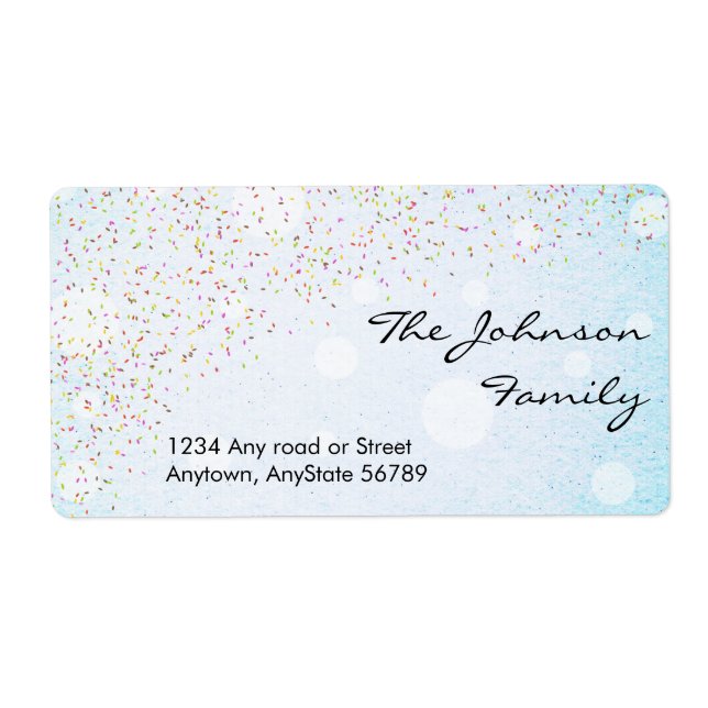 Confetti Address Label (Front)