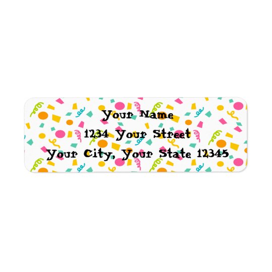 Confetti Address Label