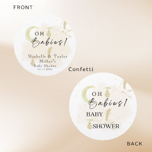 Confetti Baby Shower Neutral Twin Storks 