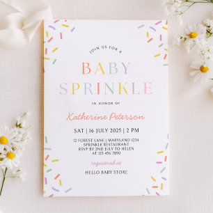 Confetti Baby Sprinkle Invitation