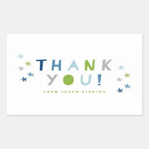 Confetti Bash   Kids party thank you sticker