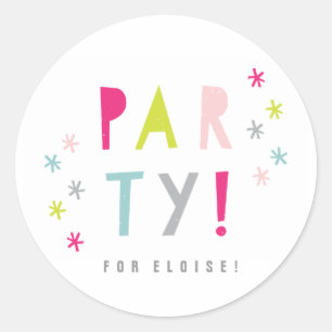 Confetti bash party sticker