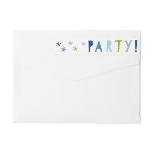 Confetti bash   Wrap around return address label