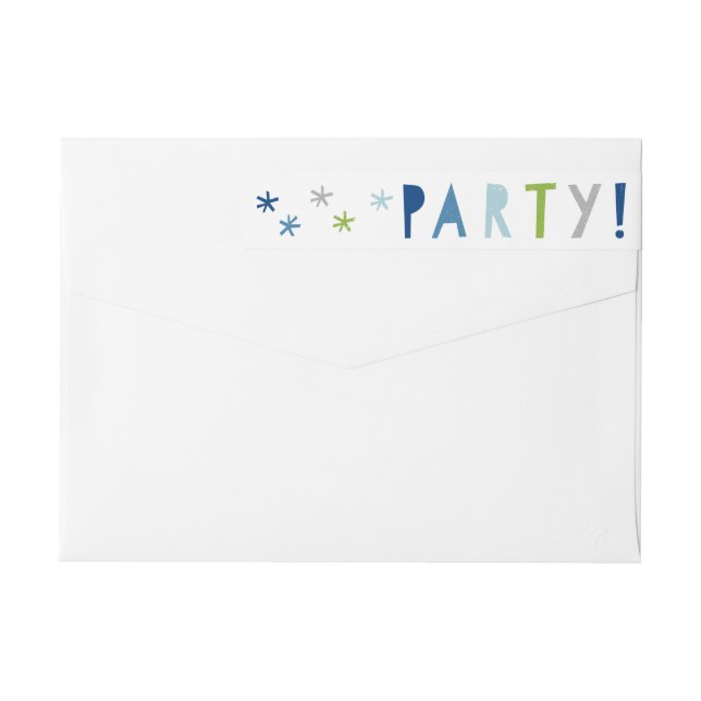 Confetti bash | Wrap around return address label (Back)