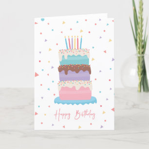 Confetti Birthday Cake Card
