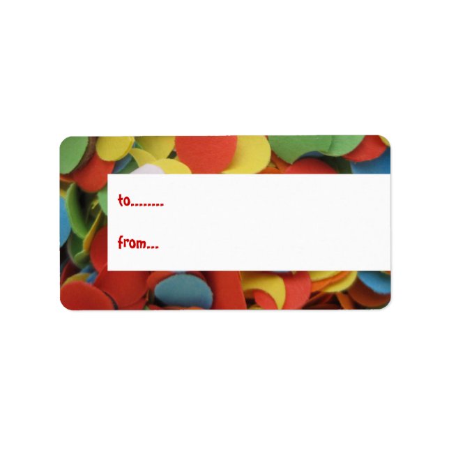Confetti birthday gift tags (Front)