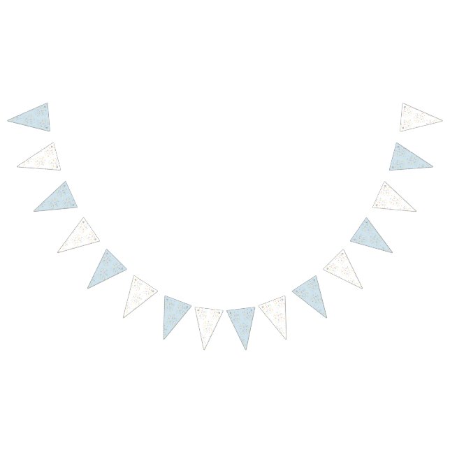 Confetti Blue 1st Birthday Bunting (All)