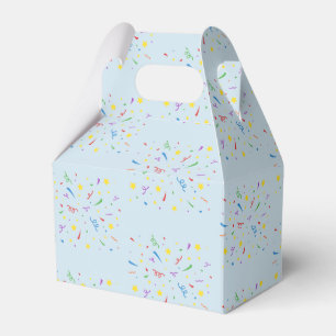 Confetti Blue 1st Birthday Favour Box
