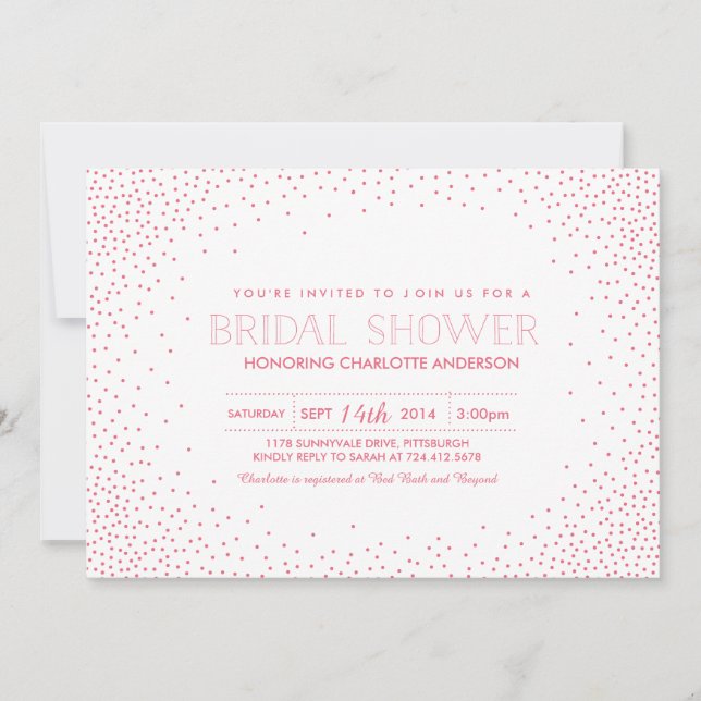 Confetti Bridal Shower Invitation (Front)