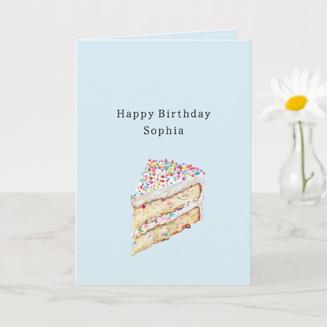Confetti Cake Birthday  Card (Small Plant)