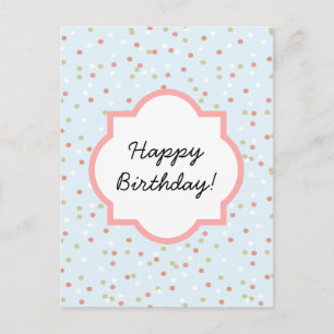 Confetti Cake • Blue Buttercream Frosting Postcard