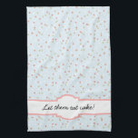 Confetti Cake • Blue Buttercream Frosting Tea Towel<br><div class="desc">Crazy candy sprinkles on baby blue buttercream icing make for a festive and chic celebration. As some famous lady said,  "Let them eat cake!"</div>