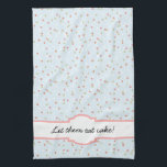 Confetti Cake • Blue Buttercream Frosting Tea Towel<br><div class="desc">Crazy candy sprinkles on baby blue buttercream icing make for a festive and chic celebration. As some famous lady said,  "Let them eat cake!"</div>