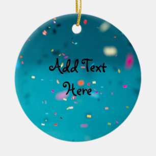 Confetti Celebration Background Ceramic Tree Decoration