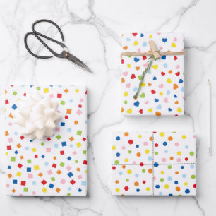 Confetti Celebration Wrapping Paper Sheet