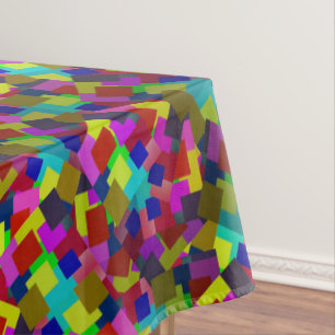 Confetti Chaos: A Burst of Colorful Paper Fragment Tablecloth