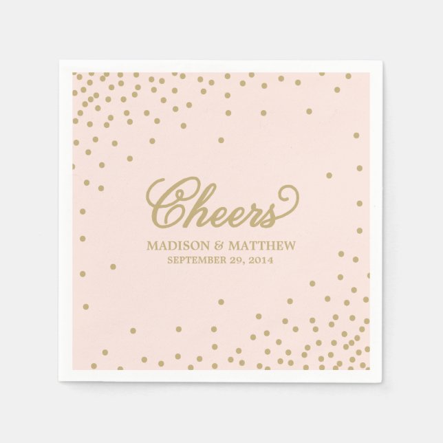 Confetti Cheers | Personalised Paper Napkins (Front)