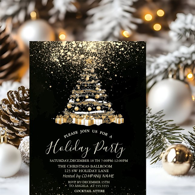  Confetti Christmas Tree Christmas Party Invitation (Creator Uploaded)