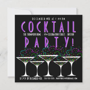 Confetti Cocktail Party Invitation