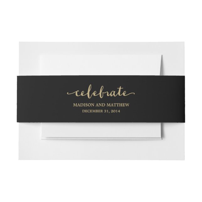 Confetti Collection | Belly Bands Invitation Belly Band (Front Example)