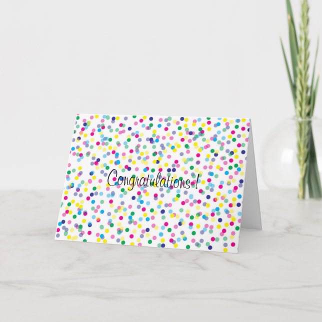 Confetti Congrats Remission Card (Front)