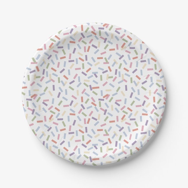 Confetti Conteporary (Sprinkles) Paper Plate (Front)