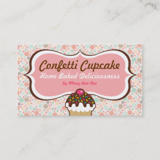 Confetti Cupcake & Bundt Cake Business Cards