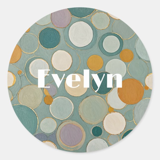 Confetti Currents Classic Round Sticker (Front)
