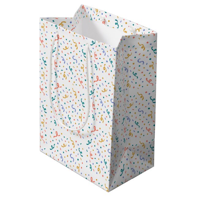 Confetti Dance Birthday Medium Gift Bag (Back Angled)