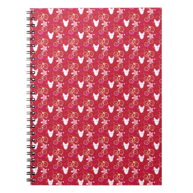 Confetti Diamond Bull Terrier Notebook (Front)