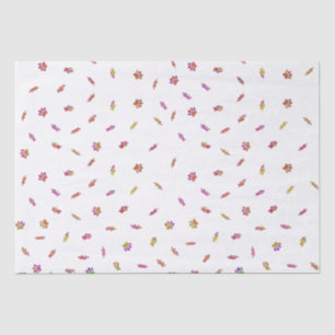 Confetti Dog Paw Print Pattern Custom Tissue Paper
