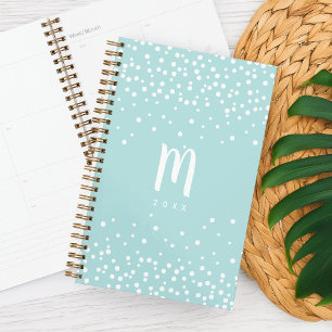 Confetti Dots Monogram Planner Sea