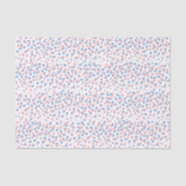 Confetti dots pink blue tissue paper (Front)