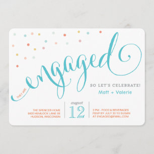 Confetti Engagement Party Invitation