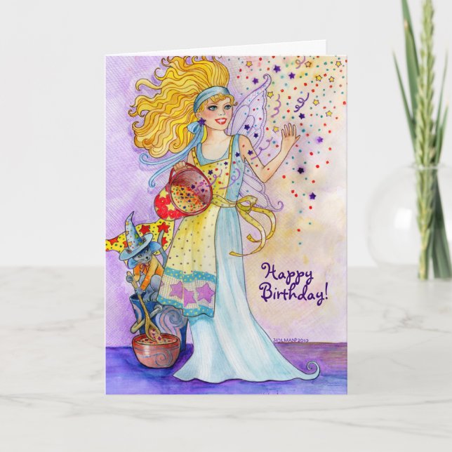 Confetti Fairy Birthday Card (Front)