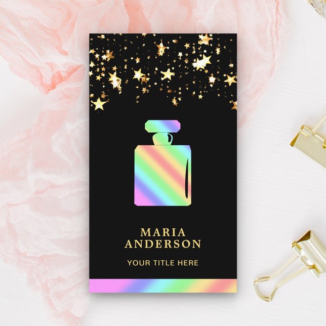 Confetti Fragrance Colourful Rainbow Perfume Bottl Business Card (Creator Uploaded)