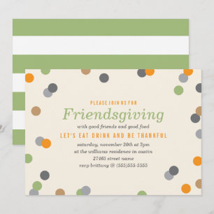 Confetti Friendsgiving Party Invitation