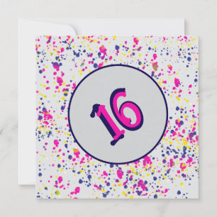 Confetti Fun Sprinkles Design 16 Invitation