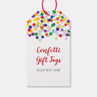 Confetti Gift Tags for Showers & Party Favours