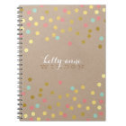 CONFETTI GLAMOROUS cute spot gold coral mint kraft