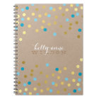 CONFETTI GLAMOROUS cute spot gold turquoise kraft