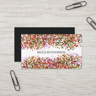 Confetti glitter business card